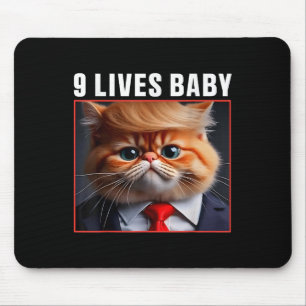 Katze Trump 9 Leben Baby _1 Mousepad