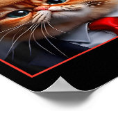 Katze Trump 9 Leben Baby _1 Poster (Ecke)