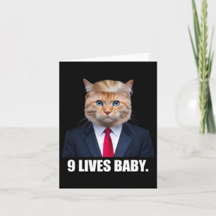 Katze Trump 9 Leben Baby Trump 2024 Sieg Sieg Winn Karte