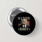 Katze Trump 9 Leben Durch Trump 2024 Sieg Sieg Gew Button (Vorne & Hinten)