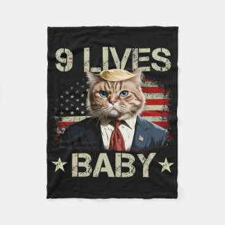 Katze Trump 9 Leben Durch Trump 2024 Sieg Sieg Gew Fleecedecke