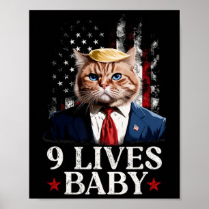 Katze Trump 9 Leben Durch Trump 2024 Sieg Sieg Gew Poster