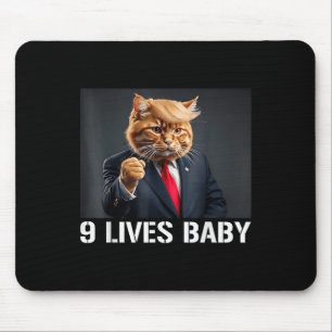 Katze Trump 9 Lebt Baby Funny Cat mit Trump Hair Mousepad