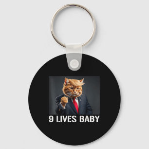 Katze Trump 9 Lebt Baby Funny Cat mit Trump Hair Schlüsselanhänger