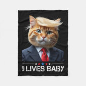 Katze Trump 9 Lebt Baby Funny Vote für Trump Katze Fleecedecke (Vorderseite)