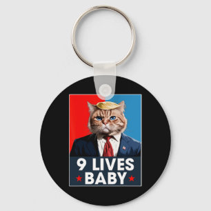 Katze Trump 9 Lebt Baby Funny Vote für Trump Katze Schlüsselanhänger