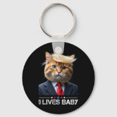 Katze Trump 9 Lebt Baby Funny Vote für Trump Katze Schlüsselanhänger (Vorderseite)