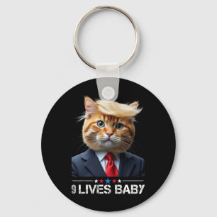 Katze Trump 9 Lebt Baby Funny Vote für Trump Katze Schlüsselanhänger