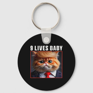 Katze Trump 9 Lebt Baby Funny Vote für Trump Katze Schlüsselanhänger