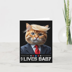 Katze Trump 9 Lives Baby _2 Karte