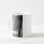 KATZE TYPOGRAPHIE INDIVIDUELLE KAFFEETASSE (Vorderseite Links)