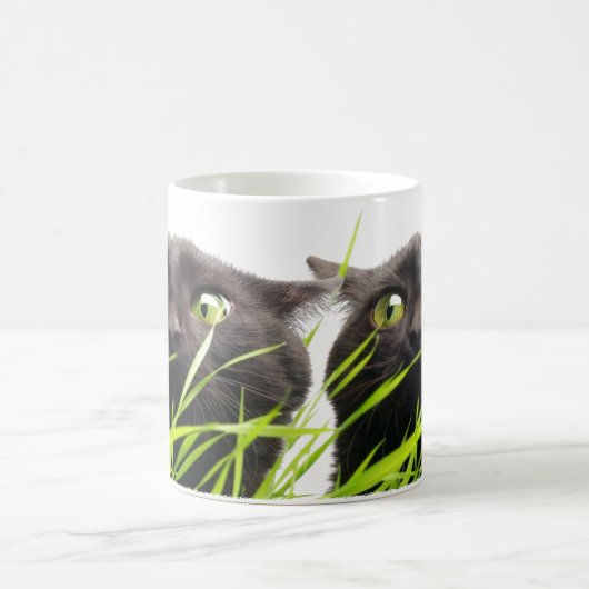 Katze u. Gras Kaffeetasse (Mittel)