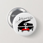 Katze u. Klavier Button (Vorne & Hinten)