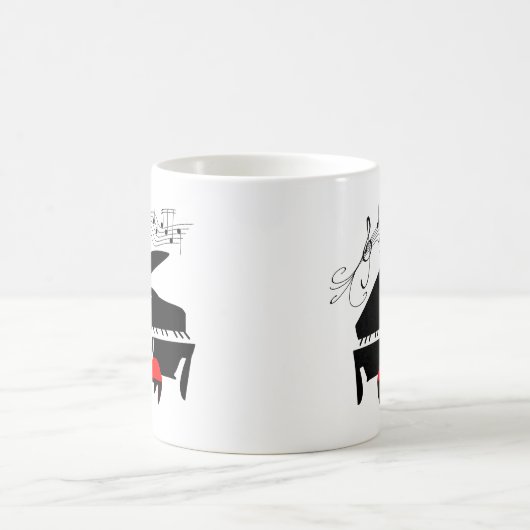 Katze u. Klavier Kaffeetasse (Mittel)