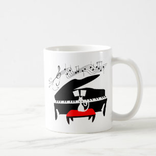 Katze u. Klavier Kaffeetasse