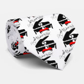 Katze u. Klavier Krawatte (Gerollt)