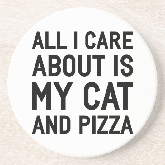 Katze u. Pizza Untersetzer (Vorne)