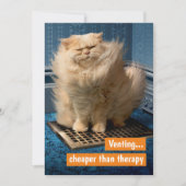 Katze über Grate Einladung (Vorderseite)