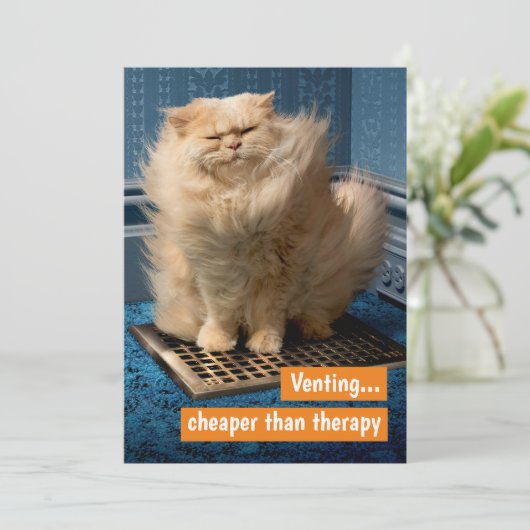 Katze über Grate Einladung (Stehend Vorderseite)