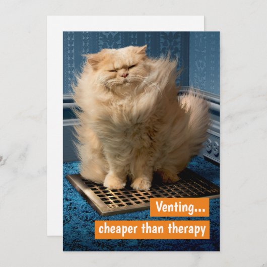 Katze über Grate Einladung (Vorne/Hinten)