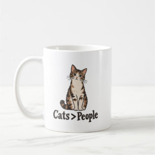 Katze über Mensch Introvertierte Katzenmutter Tass Kaffeetasse