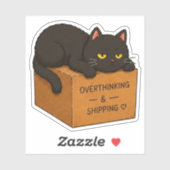 Katze Überanalysiert Meme Aufkleber (Blatt)