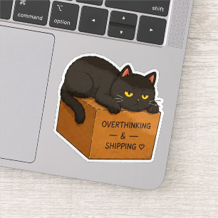 Katze Überanalysiert Meme Aufkleber