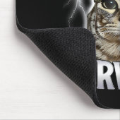 Katze überlebte Bauchschmerzen Meme Lustiger Spruc Mousepad (Ecke)