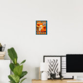 Katze überlebte Bauchschmerzen Meme Lustiger Spruc Poster (Heimbüro)