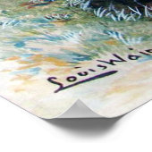 Katze überrascht von einer Spinne, Louis Wain Poster (Ecke)