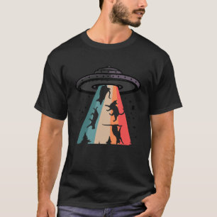 Katze UFO LOL Tschüss Alien Entführung Fliegende K T-Shirt