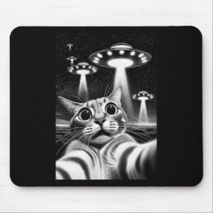 Katze Ufo Lustige Invasion Meme Retro Alien Katze Mousepad
