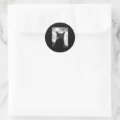 Katze Ufo Meme Selfie Alien Runder Aufkleber (Tasche)