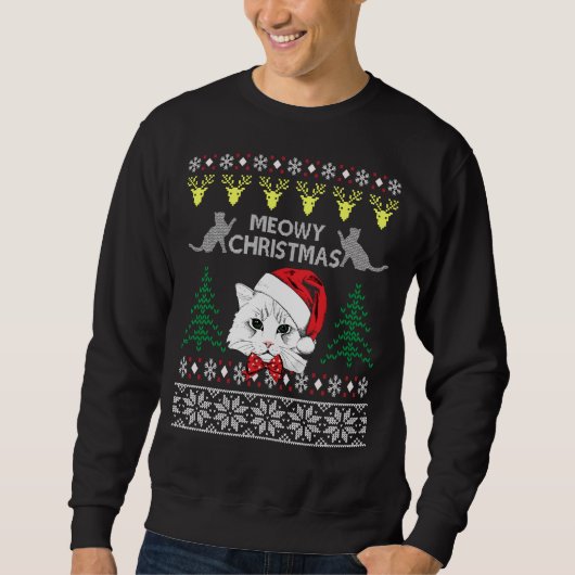 Katze Uganda Weihnachten Sweatshirt (Vorderseite)