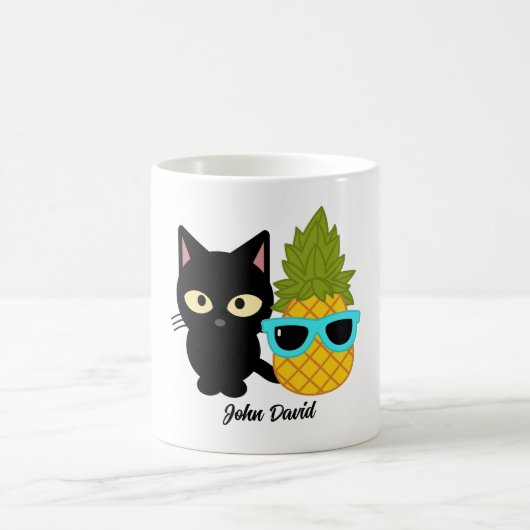 Katze und Ananas sind die besten Freunde, personal Kaffeetasse (Mittel)