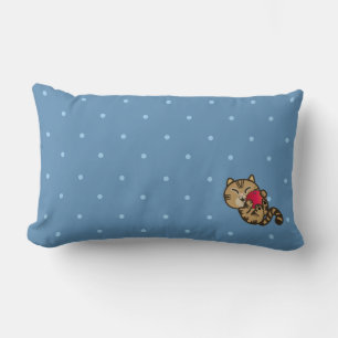 Katze und Apfel Lendenkissen