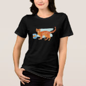 Katze und Aquarium Tri-Blend Shirt (Vorderseite)
