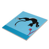 Katze und Ball Fliese (Seite)