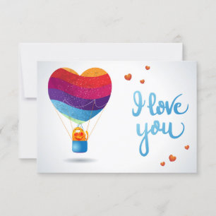 Katze und Ballon der Liebe Einladung