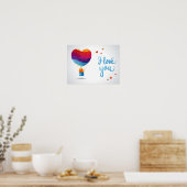 Katze und Ballon der Liebe Poster (Küche)