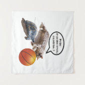 KATZE UND BASKETBALL WANDTEPPICH (Vorderseite (Horizontal))