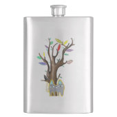 Katze und Baum Flachmann (Vorderseite)