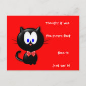 Katze und Begrüßung Postkarte (Vorderseite)