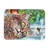 Katze und Biene Magnet (Horizontal)