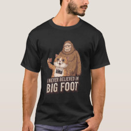 Katze und Bigfoot lustig T-Shirt