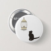 Katze und Birdcage Button (Vorne & Hinten)