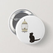 Katze und Birdcage Button (Vorne & Hinten)