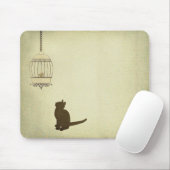 Katze und Birdcage Mousepad (Mit Mouse)