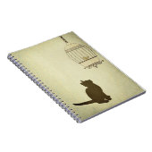 Katze und Birdcage Notizblock (Rechte Seite)