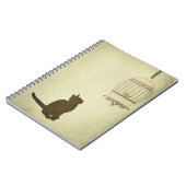 Katze und Birdcage Notizblock (Linke Seite)